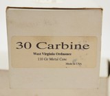 West Virginia Ordnance 30 Carbine Ammo 110 GR FMJ 100 Rds. - 2 of 3