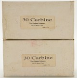 West Virginia Ordnance 30 Carbine Ammo 110 GR FMJ 100 Rds. - 1 of 3