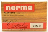 Norma 7 x 57 R Ammo Full Box 150 Grain SP Semi Pointed Boattail 20 Rds - 1 of 3