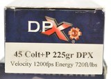 CorBon DPX Deep Penetrating 45 Colt + P Ammo 225 Grain 40 Rounds - 2 of 4
