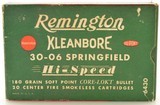 Post War Remington 30-06 Kleanbore Hi-Speed Ammo 180 Gr SP 20 Rounds - 1 of 6