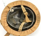 WW2 British Air Raid Helmet with Rare Original Neck Carrier - 4 of 6