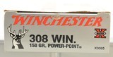 Winchester .308 Win Ammunition 150 Grain Power Point 60 Rounds - 2 of 3