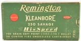 Remington 250 Savage Ammo Full Box 20 Rounds 100 Gr CORE-LOKT - 1 of 4