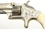 Cased Factory Engraved S&W No. 1 Third Issue Revolver (With Letter) - 8 of 15