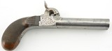 Large-Bore Belgian Double Barrel Percussion Turn-Off Antique Pistol - 2 of 15