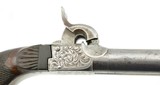 Large-Bore Belgian Double Barrel Percussion Turn-Off Antique Pistol - 4 of 15