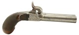 Large-Bore Belgian Double Barrel Percussion Turn-Off Antique Pistol - 1 of 15