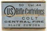 Scarce Sealed Box 44 Colt BP Ammo US Cart Co. Lowell MA 50 Rounds - 2 of 6