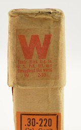 Scarce Early Winchester Soft Point 30 Gov't Ammo 30-220 Caliber Model - 7 of 9