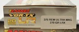 Barnes 375 Rem Ultra Mag VOR-TX LR AMMO 270 Grain LRX 40 Rounds - 2 of 2