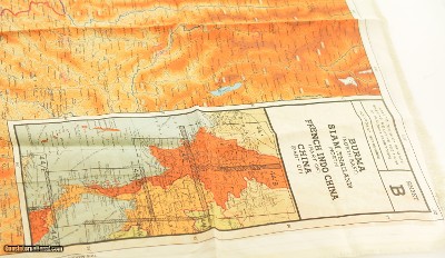 WW2 US Army Escape and Evasion Cloth Map