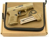 FN FNS-9C Compact Pistol 9mm 12+1 & Extended 17+1 Mags FDE - 1 of 14
