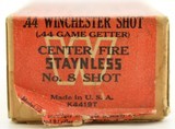 Excellent Full 44 WCF Winchester Shot 44 Game Getter Ammo No. 8 50 Rou - 4 of 8