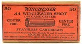 Excellent Full 44 WCF Winchester Shot 44 Game Getter Ammo No. 8 50 Rou - 1 of 8