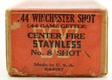 Excellent Full 44 WCF Winchester Shot 44 Game Getter Ammo No. 8 50 Rou - 2 of 8