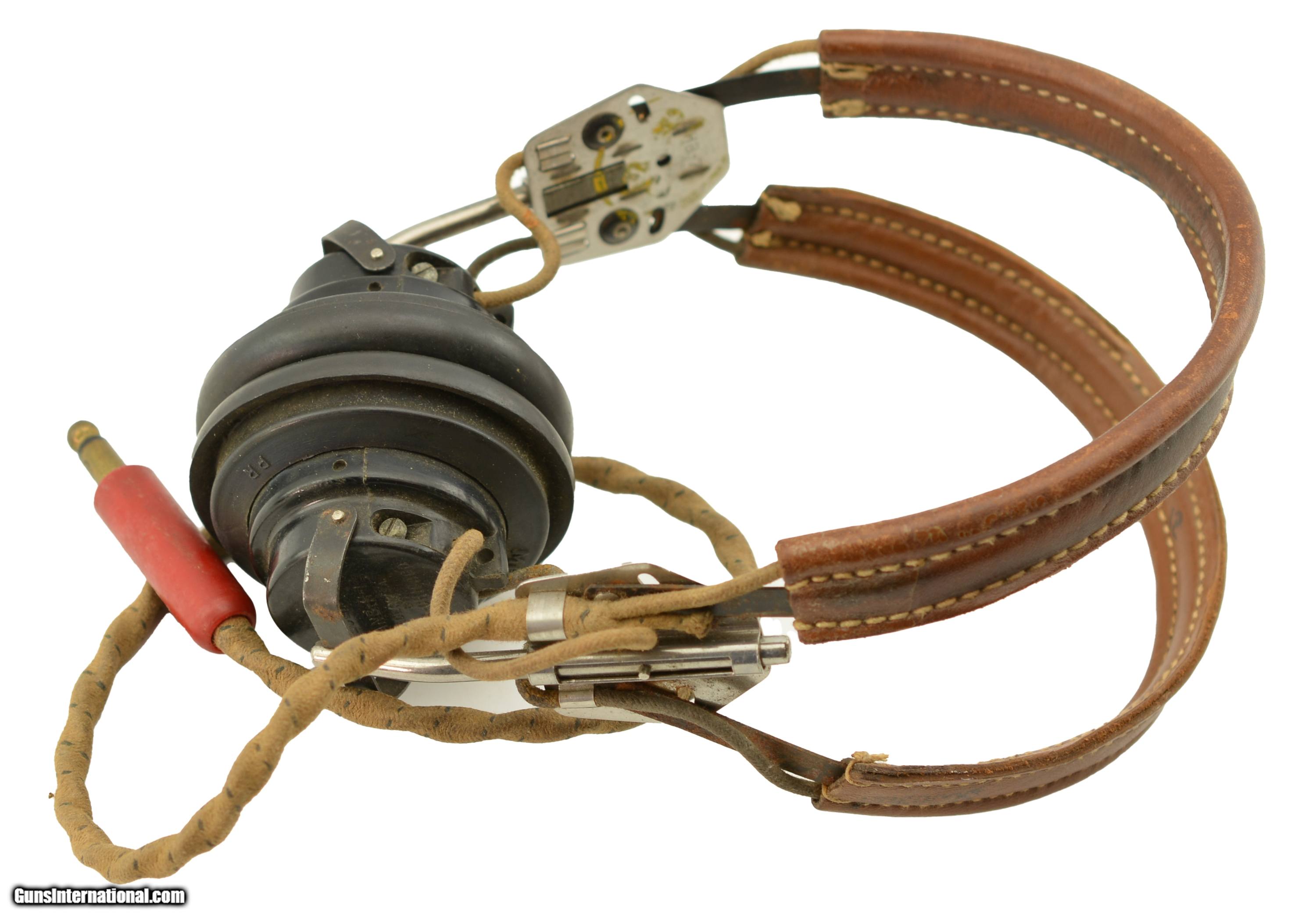 WWII Western Electric ANB-H-1 Flying Helmet Receiver Headphones Set