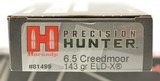 Hornady Precision Hunter 6.5 Creedmoor Ammo 143 Gr ELD-X 40 Rounds - 2 of 3