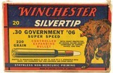 Scarce 220 Grain Winchester Grizzly Bear Box 30 Govt '06 Ammo 30-06 - 1 of 7