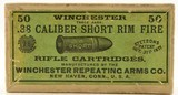 Early Stetsons Patent Marked Full Box 38 Short Rim Fire Winchester Amm - 1 of 7