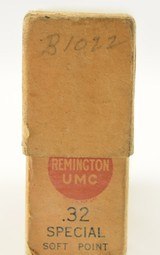 Early Rem UMC Square Corner 2 Piece Box 32 Winchester Special Ammo - 3 of 6
