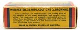 Winchester 32 Auto Ammo 7.65mm Full “1939" Box 74 Grain Full Patch - 5 of 9