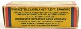 Winchester 32 Auto Ammo 7.65mm Full “1939" Box 74 Grain Full Patch - 3 of 9