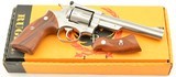 Excellent Stainless Ruger Security-Six Revolver 357 Magnum w/ box - 1 of 15