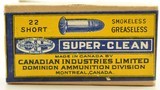 Early 1930's CIL Super-Clean Greaseless 22 Short Ammo - 1 of 6