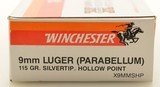 Winchester 9mm Luger SILVERTIP Hollow-Point Ammo 50 Rounds 115 Grain - 2 of 3