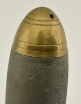 WWI Trench art Artillery projectile w/ standard - 4 of 5