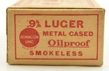 Excellent 1920's Full Box Remington 9mm Luger Ammo Smokeless Oilproof - 5 of 7
