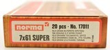 Norma 7x61 Super Ammunition 154 Gr SP Spire Point Full Box 20 Rds - 2 of 3