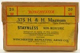 Excellent Sealed Box Winchester 375 H&H Magnum Ammo 235 Gr 1937 - 1 of 6