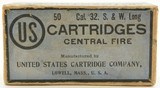 Sealed Box U.S. Cartridge Co. Lowell 32 S&W Long CF Black Powder Ammo - 1 of 6