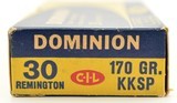 Dominion 30 Remington Ammo 170 Grain Soft Point C-I-L - 3 of 4