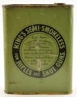 King Powder Company Semi-Smokeless Powder Tin Cincinnati OH 1899 - 2 of 5