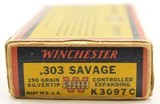 Winchester Grizzly Bear Box 303 Savage Ammo 190 Gr Silvertip - 4 of 7