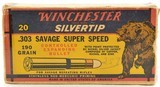 Winchester Grizzly Bear Box 303 Savage Ammo 190 Gr Silvertip - 1 of 7