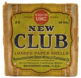 Excellent Full Box Remington UMC New Club 16 Gauge Paper Shotgun Shell - 1 of 6