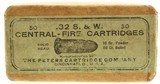 Full Box Peters 32 S&W Ammunition 88 Grain Round Nose Lead - 1 of 7