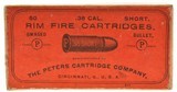 Excellent Sealed Box Peters 38 Short Rim Fire Ammunition Black Powder - 1 of 6