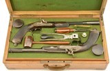 Cased Pair of Continental Dueling Pistols by Lagreze of Paris - 3 of 15