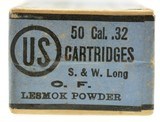 Excellent Sealed U.S. Cartridge Co. 32 S. & W. Long CF Ammo Lowell Mas - 5 of 6