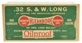Excellent Remington UMC 'Dog Bone' Kleanbore 32 S&W Long Ammo Oilproof - 1 of 6