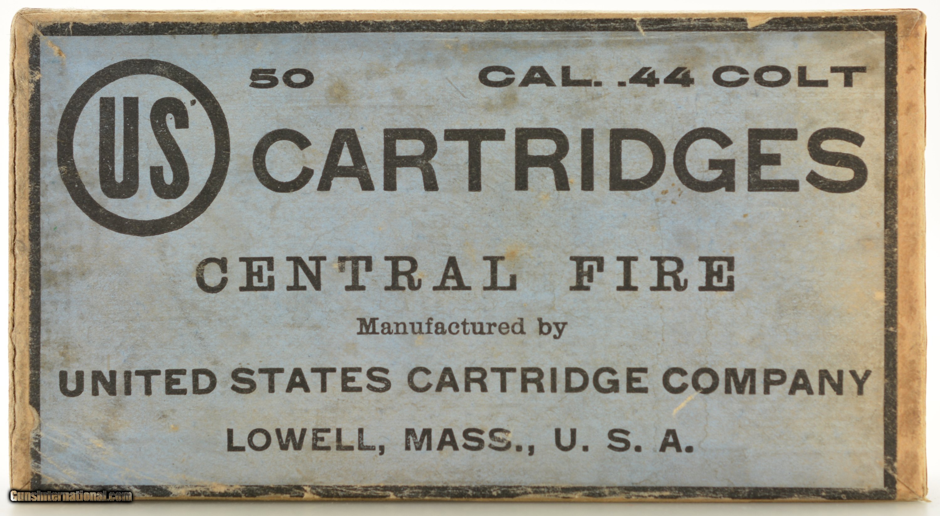 Scarce Sealed Box 44 Colt Bp Ammo Us Cart Co Lowell Ma 50 Rounds