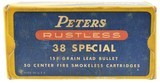 Peters Rustless 38 Special Ammo 158 Gr Lead Full Box - 1 of 5