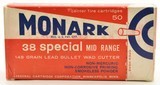 Sealed Vintage Federal Monark 38 Special Mid Range Wad Cutter Ammo - 1 of 4