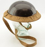WW2 British Air Raid Helmet with Rare Original Neck Carrier - 1 of 6