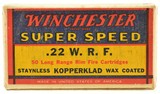 Scarce 1938 Winchester Super Speed 22 WRF Kopperklad No Patent - 1 of 5